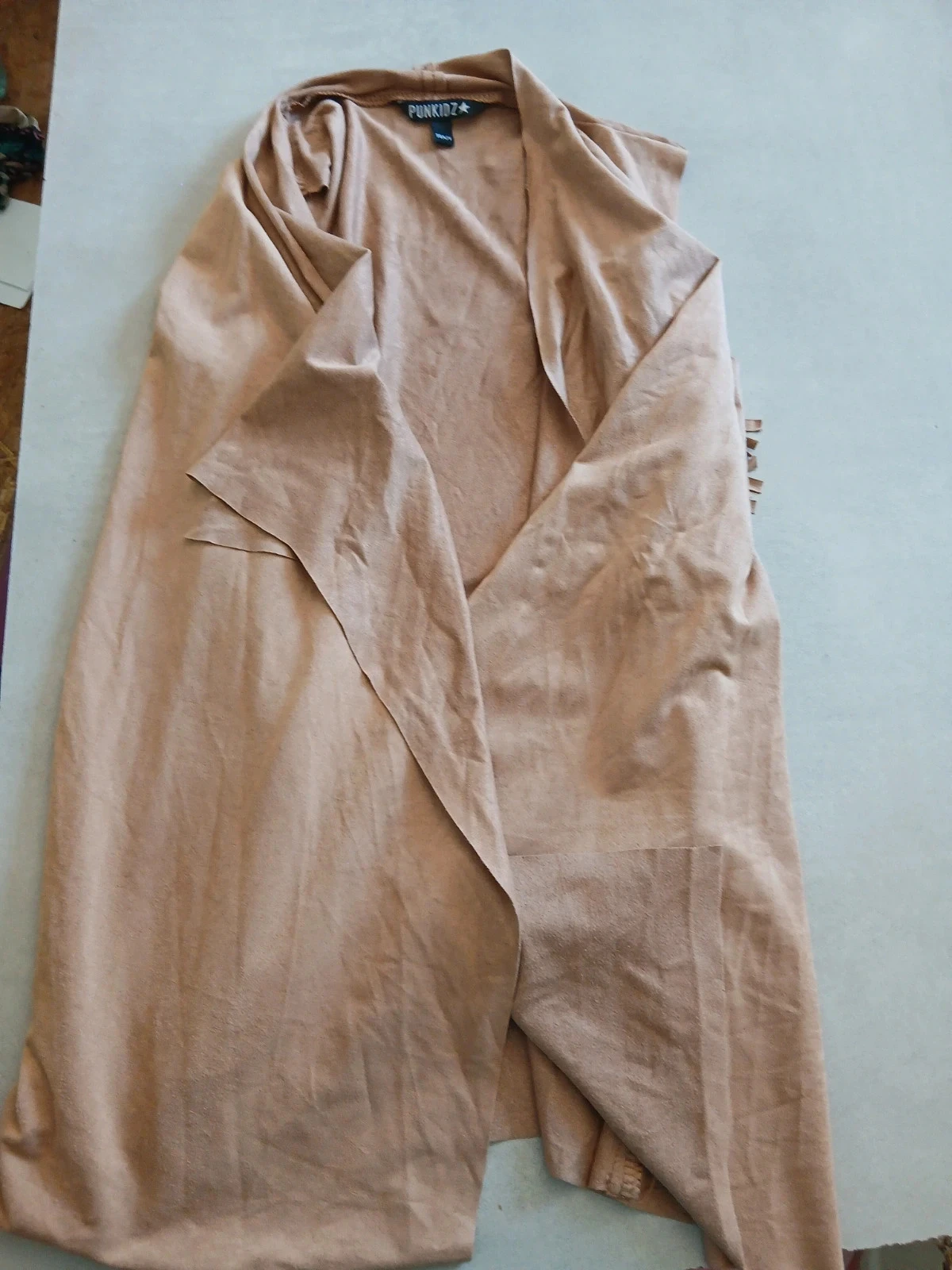 Gilet sans manches en suédine camel - Punkidz - 14 ans